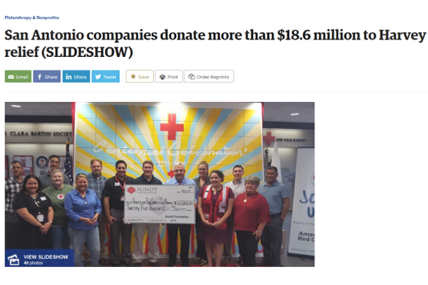 San Antonio Companies Donate More Than $18.6 Million To Harvey Relief